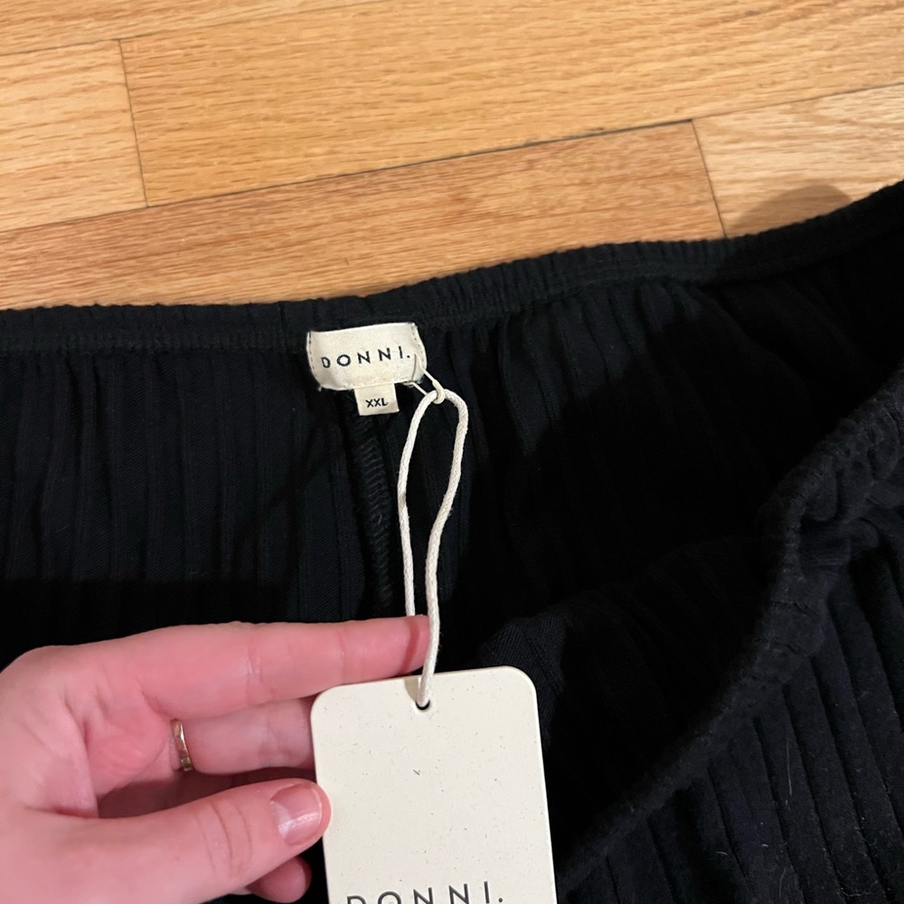 DONNI. The Sweater Rib Simple Pant - Picture 2 of 3
